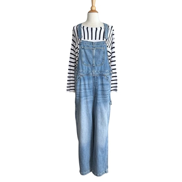 MADEWELL Denim Relaxed Carpenter Overalls Oversized Vintage Inspired Size Large - Picture 2 of 16